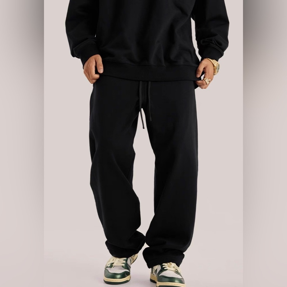 Unisex Kanye style Drape straight leg loose all-match sweatpants